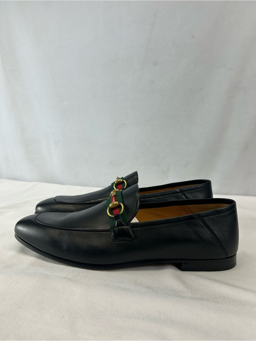 Gucci Web Brixton Leather Loafers - Picture 5 of 8